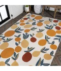 Limone Bold Lemon High-Low Orange/Beige/Cream 5 ft. x 8 ft. Indoor/Outdoor Area Rug