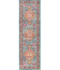 Bohemian FLAIR Boho Vintage Medallion Blue/Red 2 ft. x 8 ft. Runner Rug