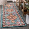 Jonathany Bohemian Flair BMF100A Blue/Red Area Rug 2 ft. 3 in. X 8 ft. Runner