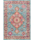 Bohemian FLAIR Boho Vintage Medallion Blue/Red 3 ft. x 5 ft. Area Rug