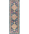 Bohemian FLAIR Boho Vintage Medallion Navy/Red 2 ft. x 8 ft. Runner Rug