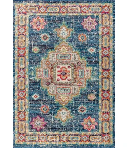 Jonathany Bohemian Flair BMF100B Navy/Red Area Rug 4 ft. X 6 ft. Rectangle
