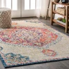 Jonathany Bohemian Flair BMF101A Cream/Orange Area Rug 3 ft. X 5 ft. Rectangle