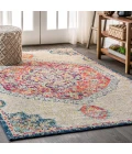 Bohemian FLAIR Boho Vintage Medallion Cream/Orange 3 ft. x 5 ft. Area Rug