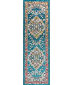 Jonathany Bohemian Flair BMF102A Blue/Yellow Area Rug 2 ft. 3 in. X 8 ft. Runner