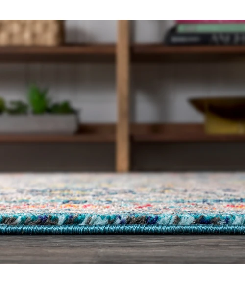 Bohemian FLAIR Boho Vintage Medallion Blue/Yellow 8 ft. x 10 ft. Area Rug