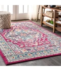 Bohemian FLAIR Boho Vintage Medallion Pink/Ivory 8 ft. x 10 ft. Area Rug