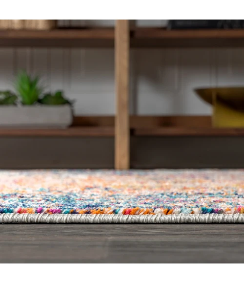 Bohemian FLAIR Boho Vintage Medallion Cream/Navy 8 ft. x 10 ft. Area Rug