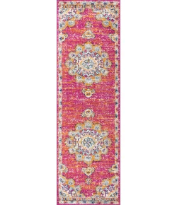 Jonathany Bohemian Flair BMF104A Pink/Cream Area Rug 2 ft. 3 in. X 8 ft. Runner