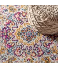 Bohemian FLAIR Boho Vintage Medallion Pink/Cream 3 ft. x 5 ft. Area Rug