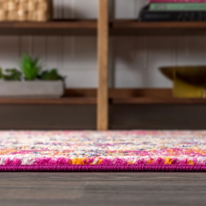 Bohemian FLAIR Boho Vintage Medallion Pink/Cream 3 ft. x 5 ft. Area Rug