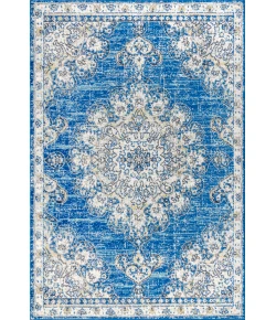 Jonathany Bohemian Flair BMF104B Blue/Cream Area Rug 7 ft. 9 in. X 10 ft. Rectangle