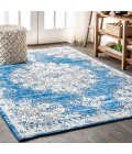 Bohemian FLAIR Boho Vintage Medallion Blue/Cream 3 ft. x 5 ft. Area Rug