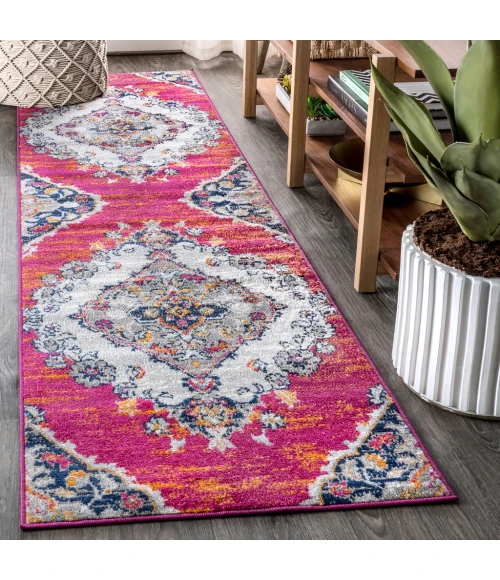 Bohemian FLAIR Boho Vintage Medallion Multi 2 ft. x 8 ft. Runner Rug