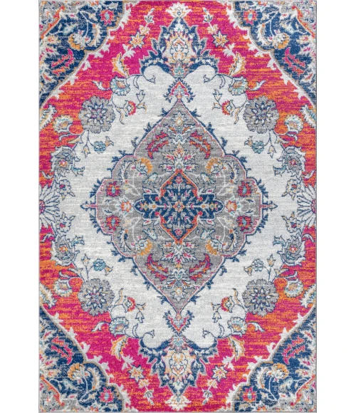 Bohemian FLAIR Boho Vintage Medallion Multi 4 ft. x 6 ft. Area Rug