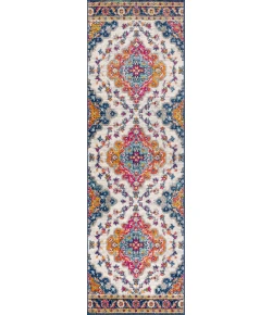 Jonathany Bohemian Flair BMF106A Blue/Multi Area Rug 2 ft. 7 in. X 20 ft. Runner