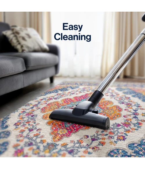 Jonathan Y BOHEMIAN FLAIR Blue BMF106A 9ft. Round Rug