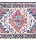 Bohemian FLAIR Boho Vintage Medallion Blue/Multi 4' Square Area Rug