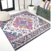 Jonathany Bohemian Flair BMF106A Blue/Multi Area Rug 5 ft. 3 in. X 5 ft. 3 in. Square