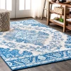 Jonathany Bohemian Flair BMF106B Cream/Blue Area Rug 3 ft. X 5 ft. Rectangle