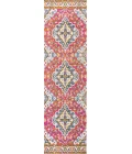 Bohemian Flair Boho Vintage Medallion Fuchsia/Ivory 2 ft. x 8 ft. Runner Rug