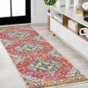 Jonathany Bohemian Flair BMF106C Fuchsia/Ivory Area Rug 2 ft. 3 in. X 8 ft. Runner