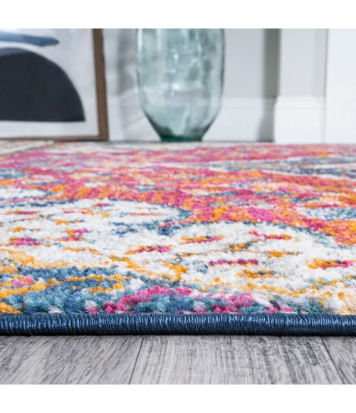 Bohemian Flair Boho Vintage Medallion Fuchsia/Ivory 2 ft. x 8 ft. Runner Rug