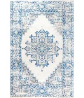 Inigo Cottage Medallion Blue/Gray 8 ft. x 10 ft. Area Rug