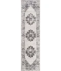 Inigo Cottage Medallion Dark Gray/Cream 2 ft. x 8 ft. Runner Rug
