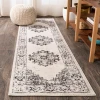 Jonathany Bohemian Flair BMF107B Dark Gray/Cream Area Rug 2 ft. 3 in. X 8 ft. Runner