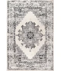 Inigo Cottage Medallion Dark Gray/Cream 4 ft. x 6 ft. Area Rug
