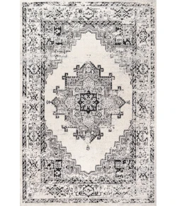 Jonathany Bohemian Flair BMF107B Dark Gray/Cream Area Rug 4 ft. X 6 ft. Rectangle