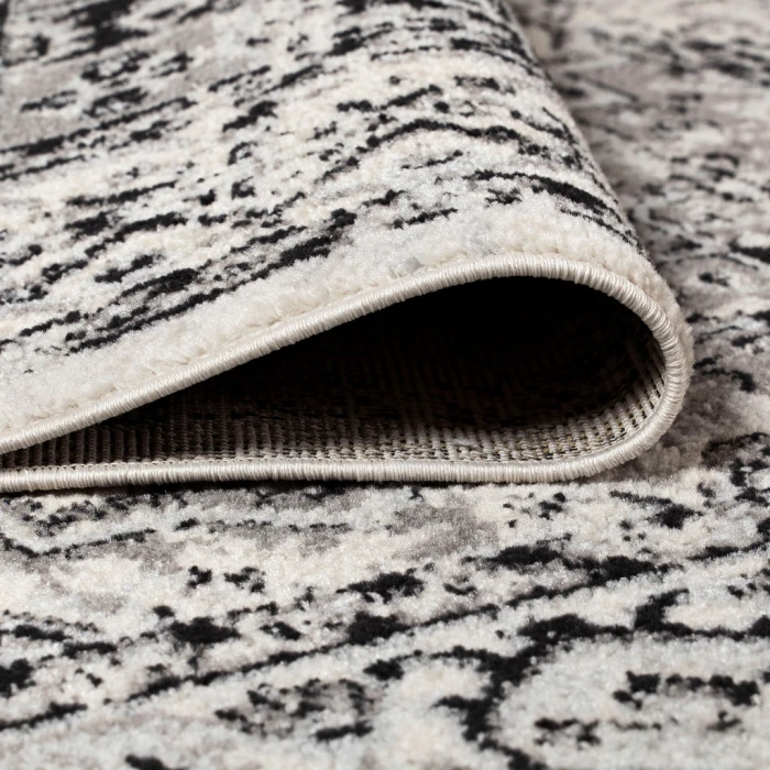 Inigo Cottage Medallion Dark Gray/Cream 2 ft. x 8 ft. Runner Rug