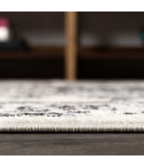Inigo Cottage Medallion Dark Gray/Cream 2 ft. x 8 ft. Runner Rug