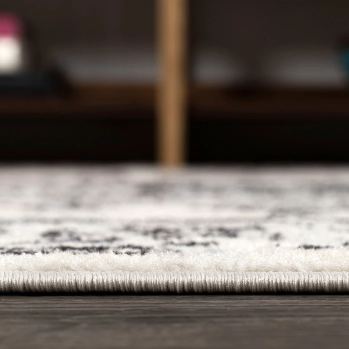 Inigo Cottage Medallion Dark Gray/Cream 2 ft. x 8 ft. Runner Rug
