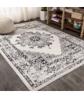 Inigo Cottage Medallion Dark Gray/Cream 4 ft. x 6 ft. Area Rug
