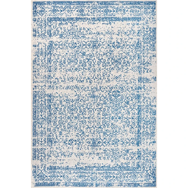 Azul Filigree Cream/Blue 4 ft. x 6 ft. Area Rug