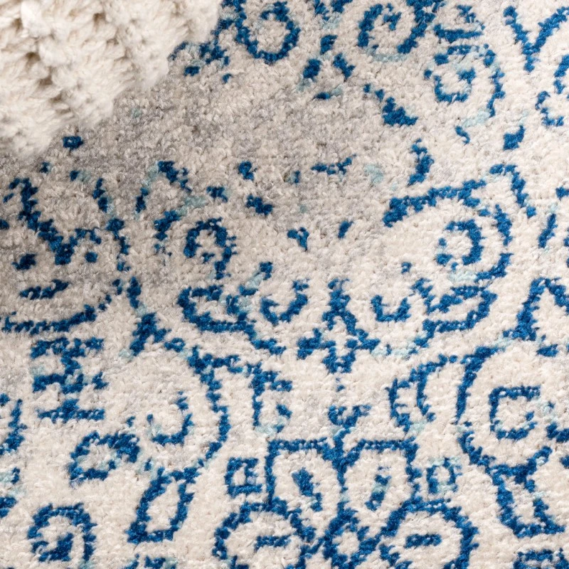 Azul Filigree Cream/Blue 4 ft. x 6 ft. Area Rug