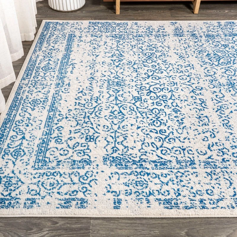 Azul Filigree Cream/Blue 4 ft. x 6 ft. Area Rug