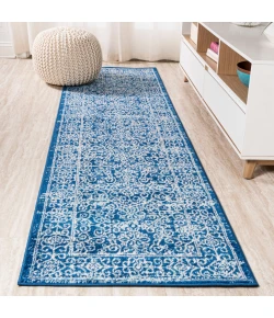 Jonathany Bohemian Flair BMF108B Blue Area Rug 2 ft. 3 in. X 8 ft. Runner