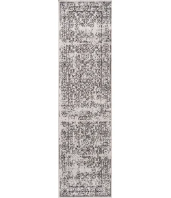 Jonathany Bohemian Flair BMF108C Gray/Black Area Rug 2 ft. 3 in. X 8 ft. Runner