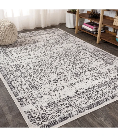 Ferro Filigree Gray/Black 4 ft. x 6 ft. Area Rug