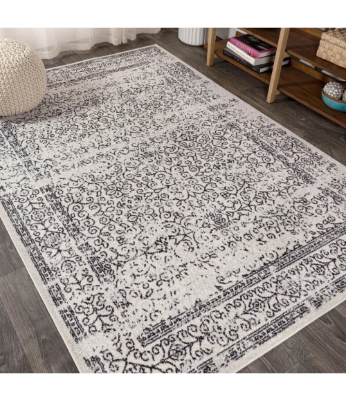 Ferro Filigree Gray/Black 4 ft. x 6 ft. Area Rug