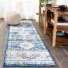 Jonathany Bohemian Flair BMF109A Blue/Dark Gray Area Rug 2 ft. 3 in. X 8 ft. Runner
