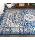 Scala Ornate Bohemian Medallion Blue/Dark Gray 3 ft. x 5 ft. Area Rug
