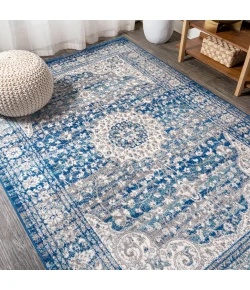 Jonathany Bohemian Flair BMF109A Blue/Dark Gray Area Rug 3 ft. X 5 ft. Rectangle