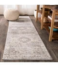 Scala Ornate Bohemian Medallion Gray/Cream 2 ft. x 8 ft. Runner Rug
