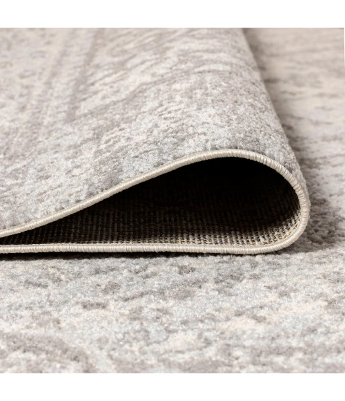 Scala Ornate Bohemian Medallion Gray/Cream 8 ft. x 10 ft. Area Rug