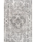 Denia Ornate Geometric Medallion Dark Gray 4 ft. x 6 ft. Area Rug