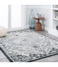 Anaise Ornate Boho Medallion Gray/Black/Cream 4 ft. x 6 ft. Area Rug